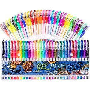 Gel Pens for Adult Coloring Books, 30 Colors Fine Point Gel Marker Pen with 40%